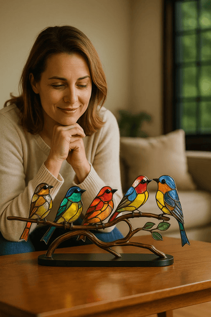 ACRÝAVIA Handmade Colorful Bird Statue