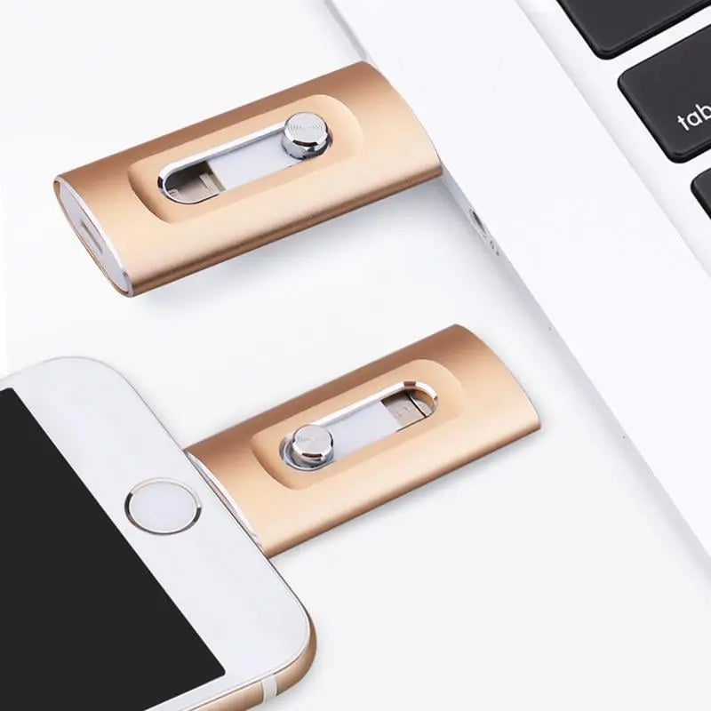 3-in-1 USB Flash Drive for iPhone, Android and PC