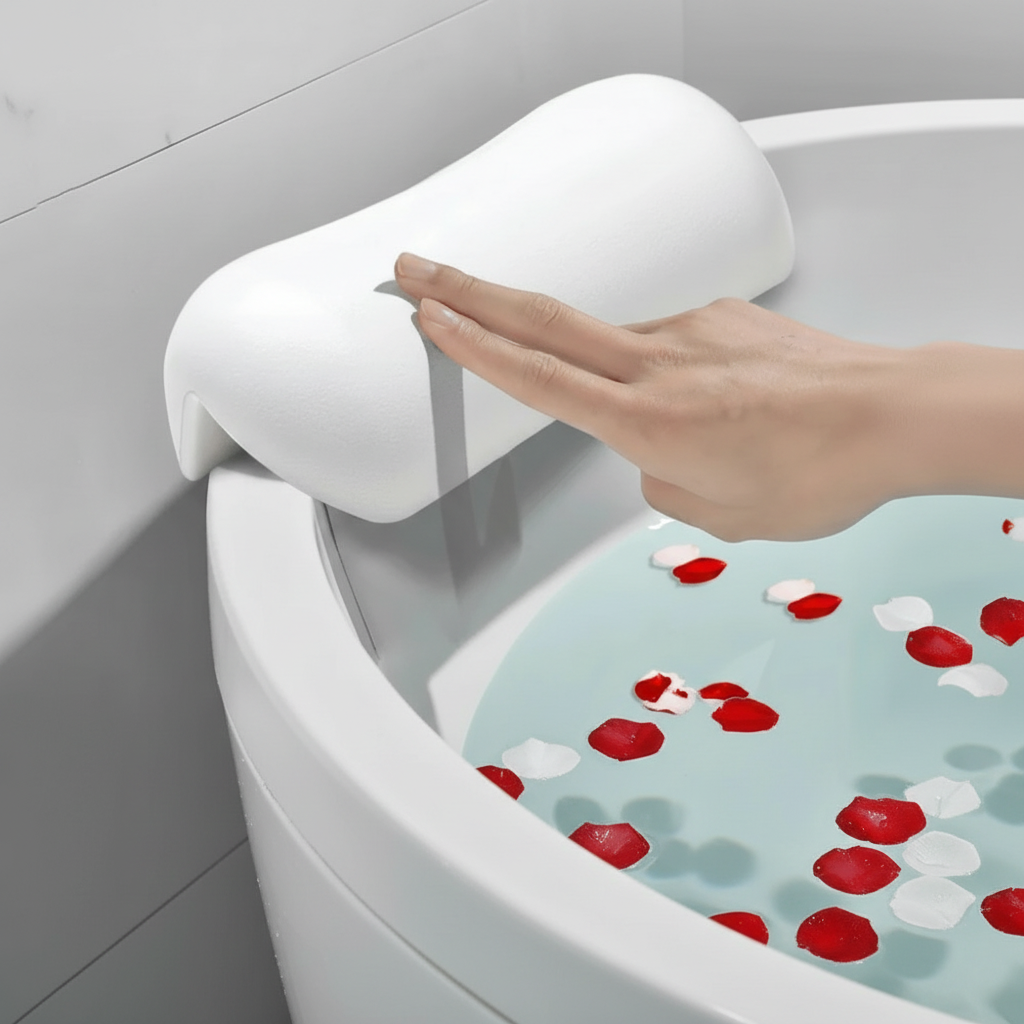 AQUACLOUD Premium Bath Pillow Ergonomic lifestyle image 2