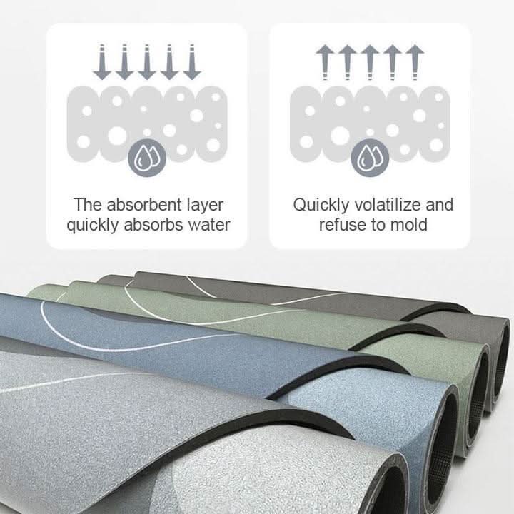 AquaComfort Bath Mat Quick-Drying Microfiber Mat