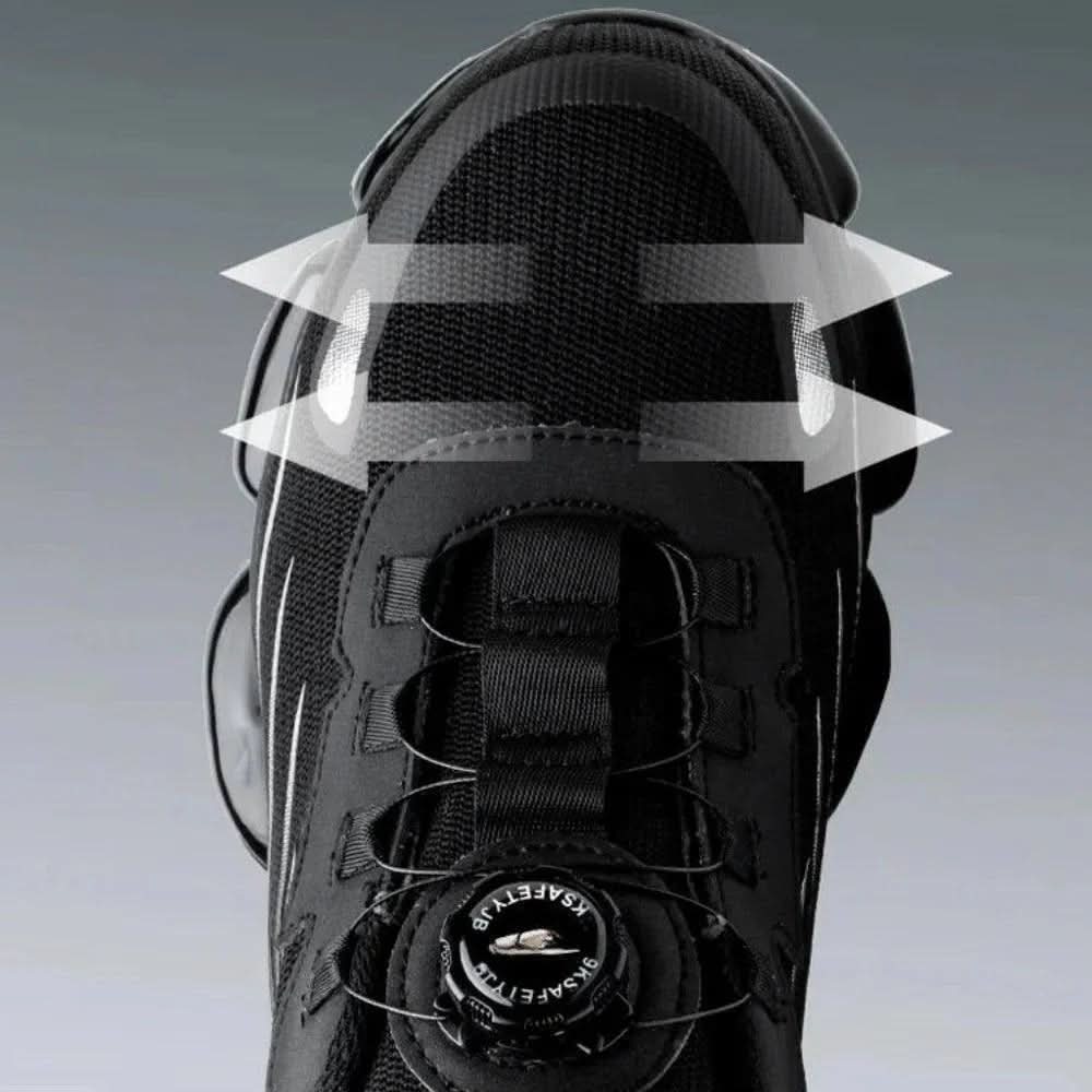 Work Shoes for Men, Lightweight Safety Shoes with Arch Support, Non-Slip Sole & Wide Toe Box
