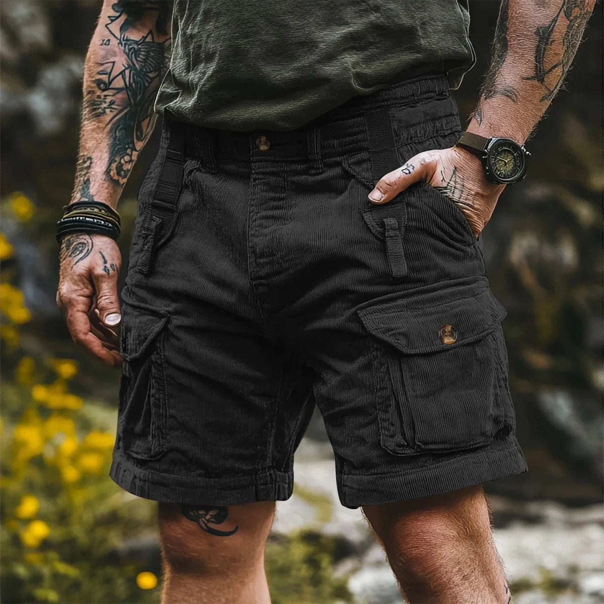 CLASSICFLOW Men's Cargo Bermuda Shorts