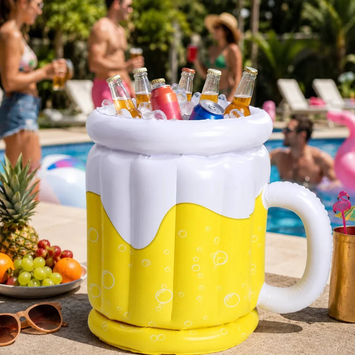 PARTYCHILL Inflatable Beer Mug Ice Bucket