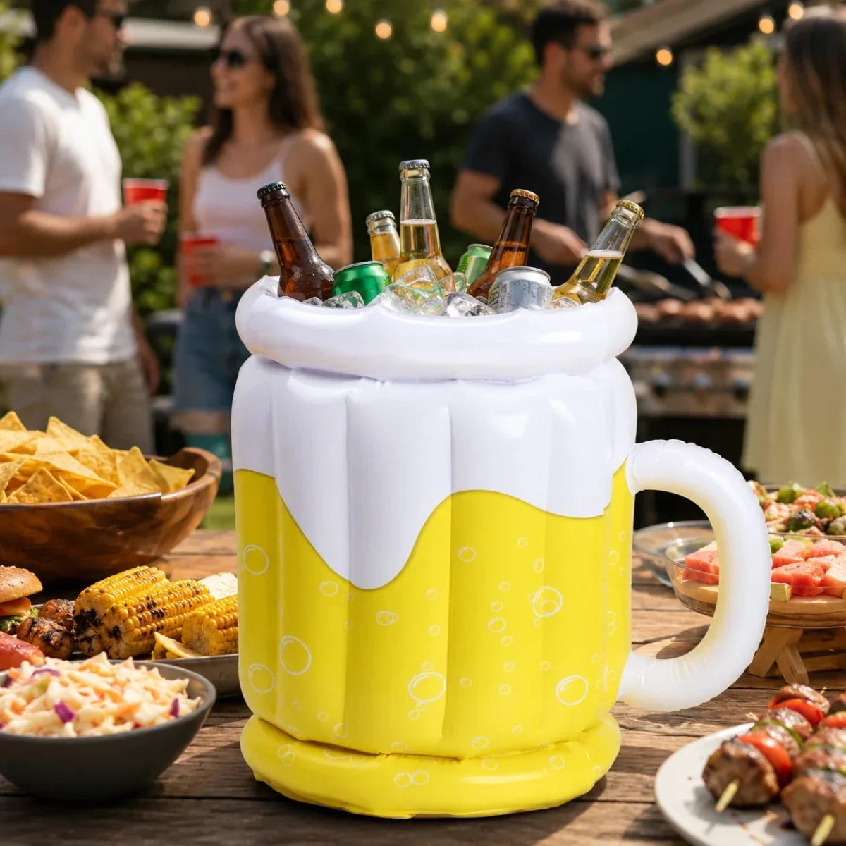 PARTYCHILL Inflatable Beer Mug Ice Bucket