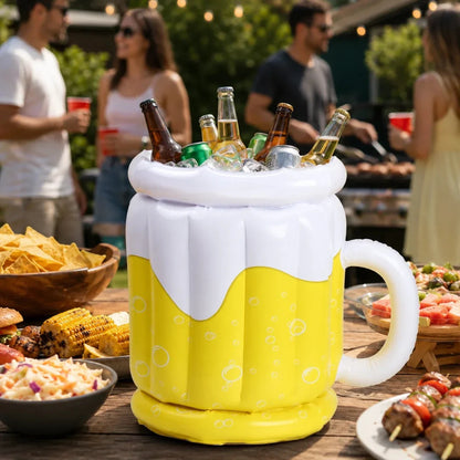 PARTYCHILL Inflatable Beer Mug Ice Bucket