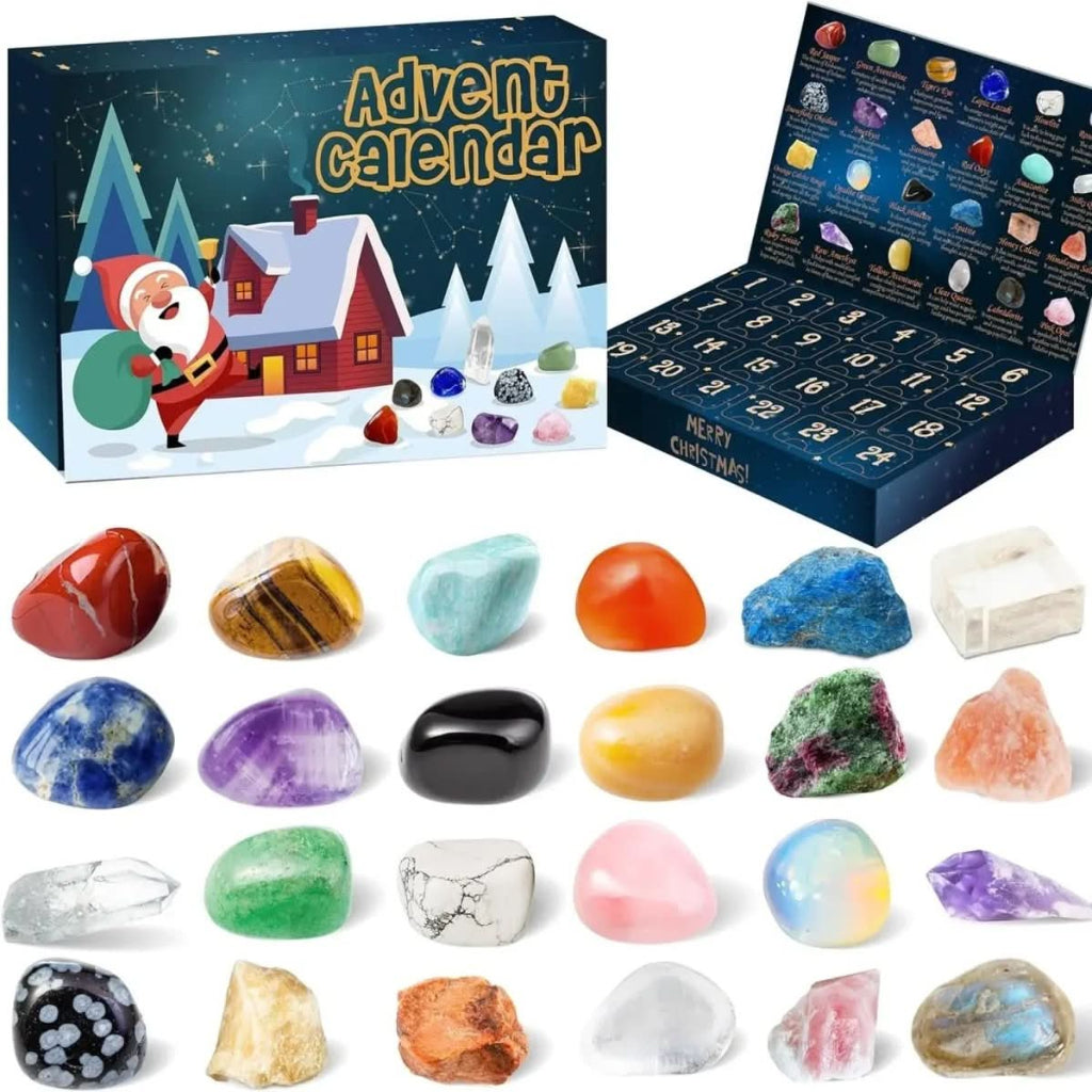 CRYSTAL ADVENT STONE CALENDAR 2025 24 Natural Gemstones lifestyle image 3