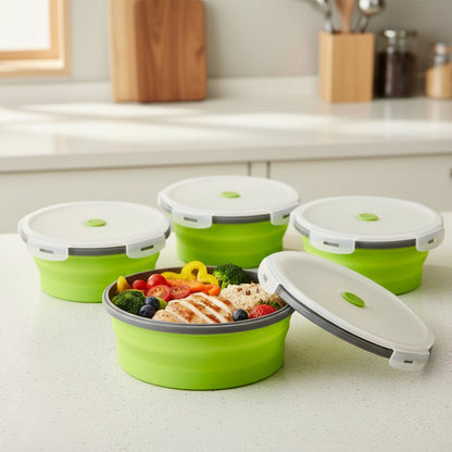 BENTOSTORE Foldable Silicone Bento Lunchbox Set