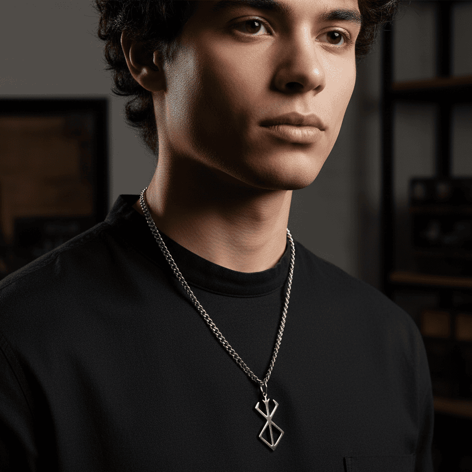 RUNEFORGE Berserker Rune Stainless Steel Pendant
