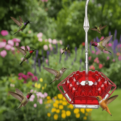 HUMMIFEED Colorful Hanging Hummingbird Feeder