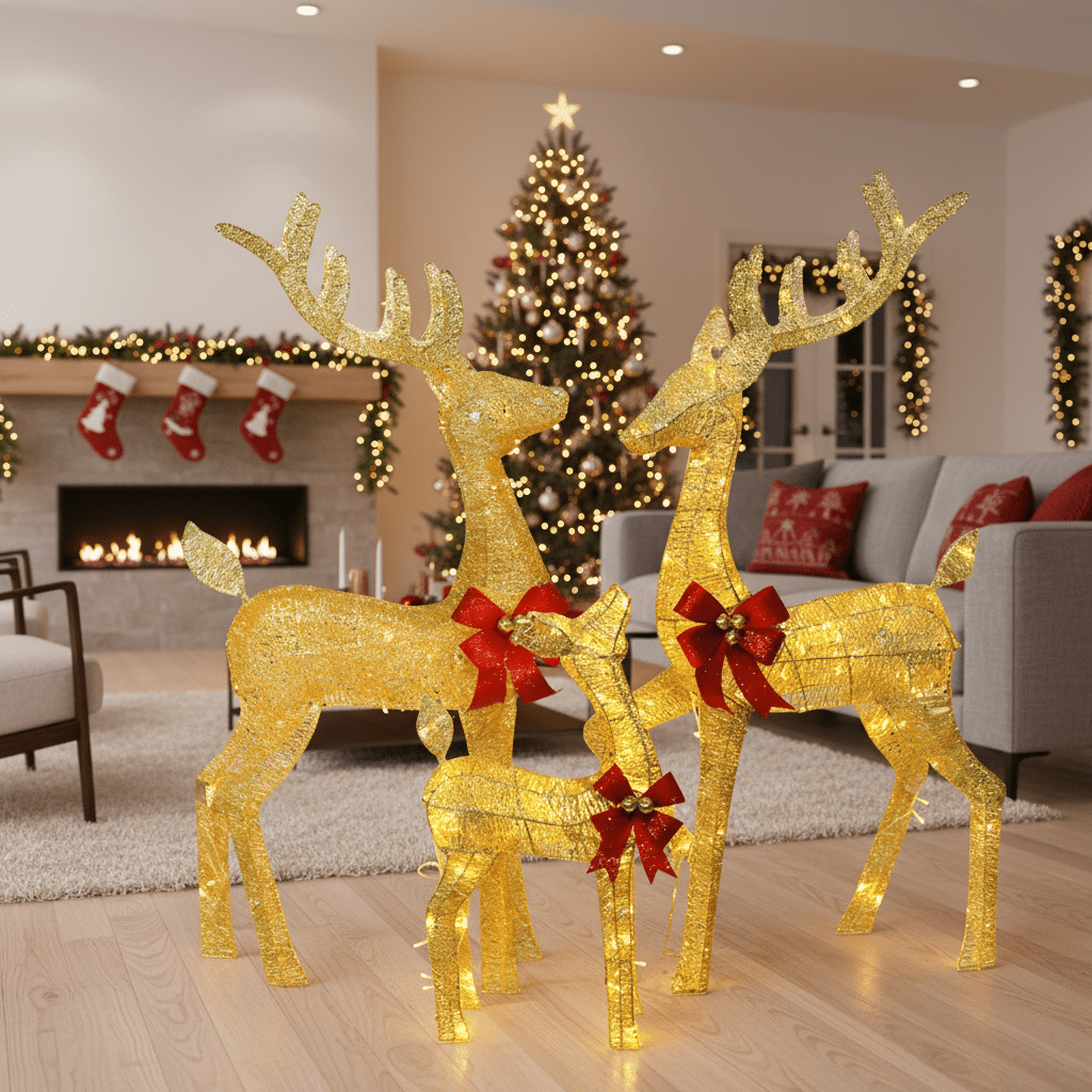 SHINEHOOVES Decorative LED Reindeer Figures