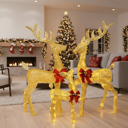SHINEHOOVES Decorative LED Reindeer Figures