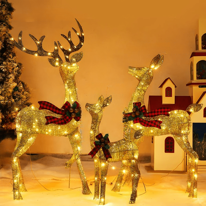 SHINEHOOVES Decorative LED Reindeer Figures