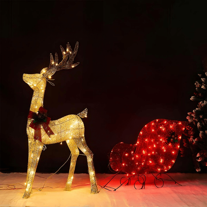 SHINEHOOVES Decorative LED Reindeer Figures