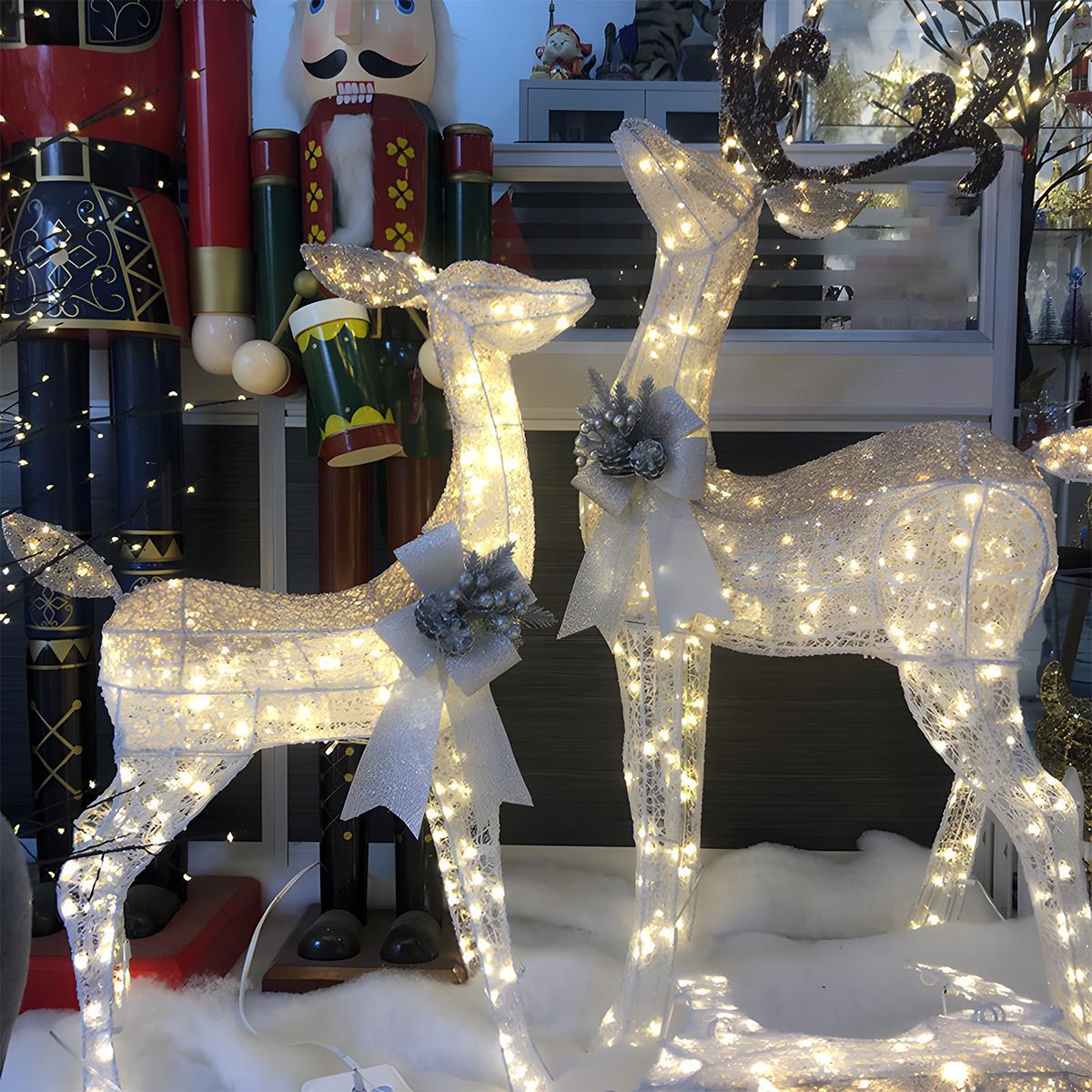 SHINEHOOVES Decorative LED Reindeer Figures