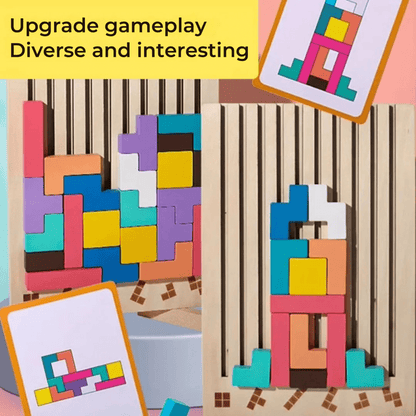 BRIQLEARN Montessori Wooden Tetris
