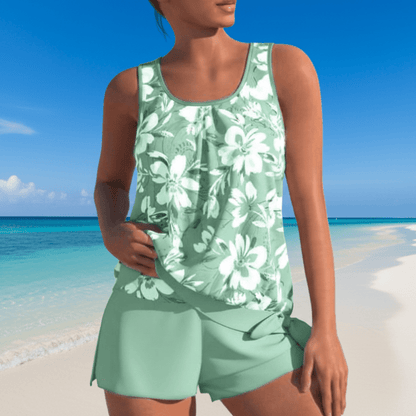 FLORABELLA Two-tone Tankini Set