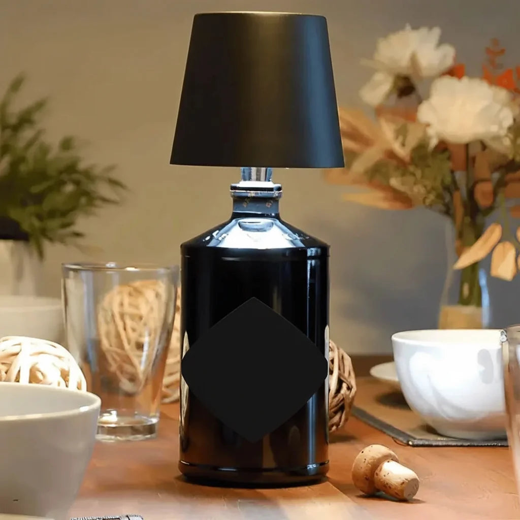 LED Bottle Table Lamp, Decorative Night Light & Desk Mood Lamp