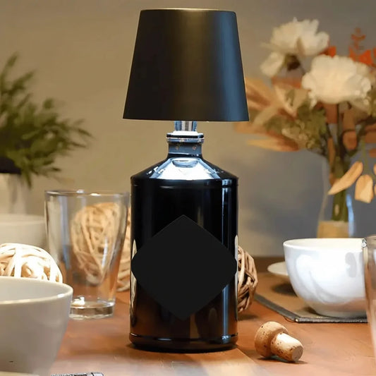 LED Bottle Table Lamp, Decorative Night Light & Desk Mood Lamp