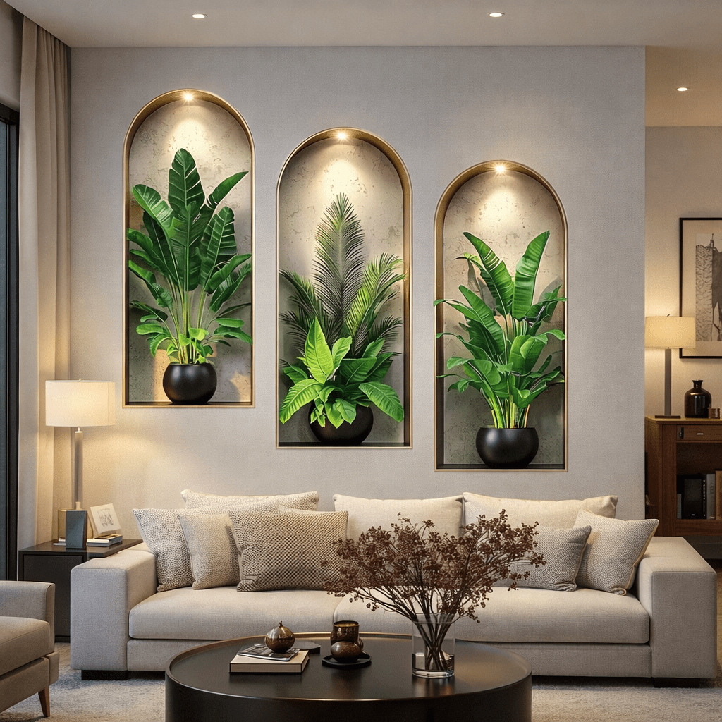 LEAFHARMONY Lifelike 3D Plant Wall Stickers