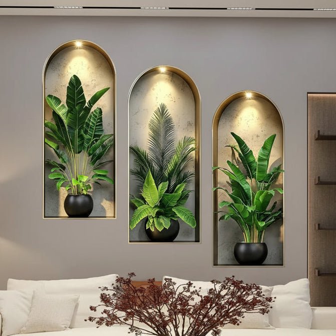 LEAFHARMONY Lifelike 3D Plant Wall Stickers