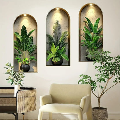 LEAFHARMONY Lifelike 3D Plant Wall Stickers