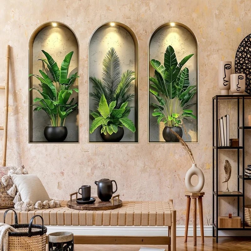 LEAFHARMONY Lifelike 3D Plant Wall Stickers