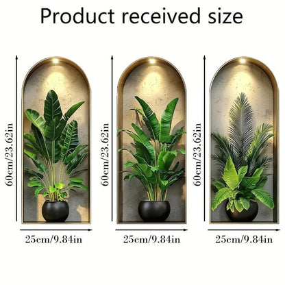 LEAFHARMONY Lifelike 3D Plant Wall Stickers