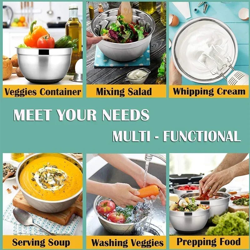 MIXNGRIP Stainless Steel Mixing Bowl