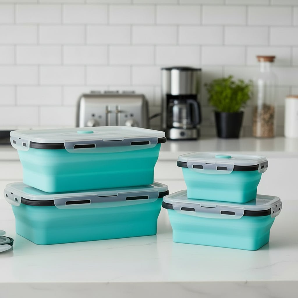 FOODSTACK Foldable BPA-Free Silicone Lunchbox Set