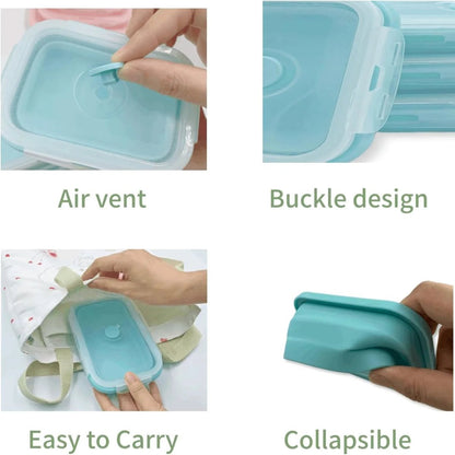 FOODSTACK Foldable BPA-Free Silicone Lunchbox Set