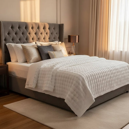 SOFTDIM Cozy 3D Bubble Plush Blanket