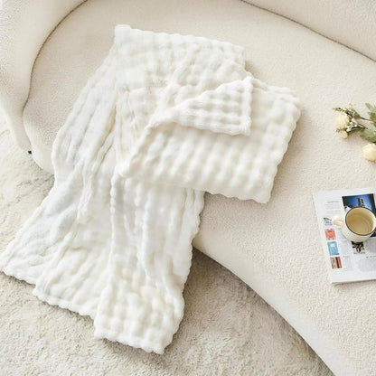 SOFTDIM Cozy 3D Bubble Plush Blanket