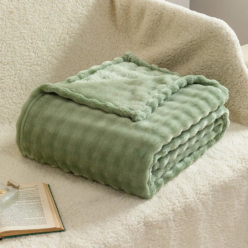 SOFTDIM Cozy 3D Bubble Plush Blanket
