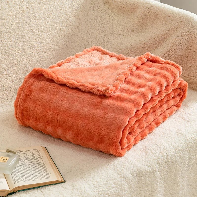 SOFTDIM Cozy 3D Bubble Plush Blanket