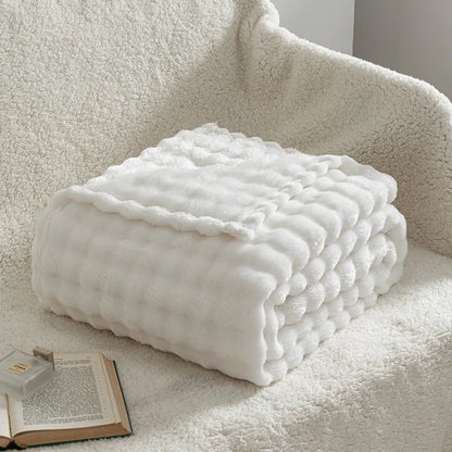 SOFTDIM Cozy 3D Bubble Plush Blanket