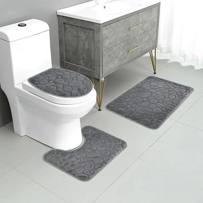 CasaBath 3-piece Bathroom Mat Set Microfiber