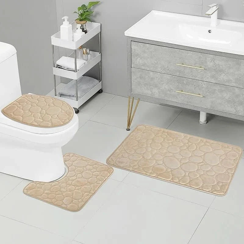 CasaBath 3-piece Bathroom Mat Set Microfiber