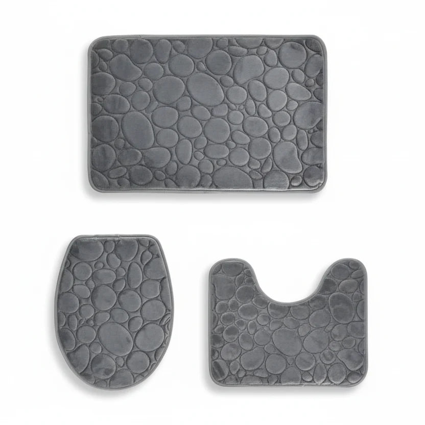 CasaBath 3-piece Bathroom Mat Set Microfiber