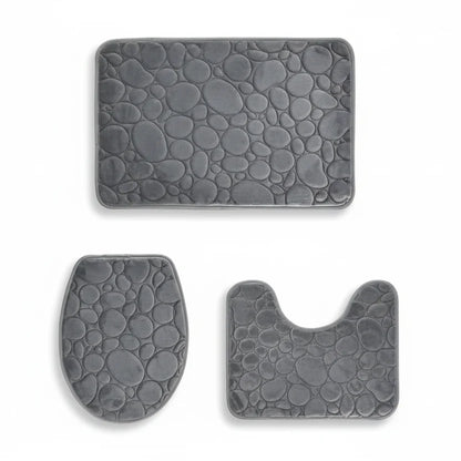 CasaBath 3-piece Bathroom Mat Set Microfiber