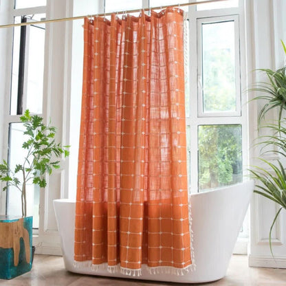 COTTONHAVEN Shower Curtain Soft Cotton Shower Curtain