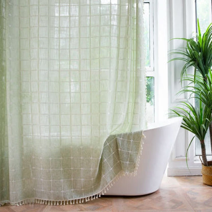 COTTONHAVEN Shower Curtain Soft Cotton Shower Curtain