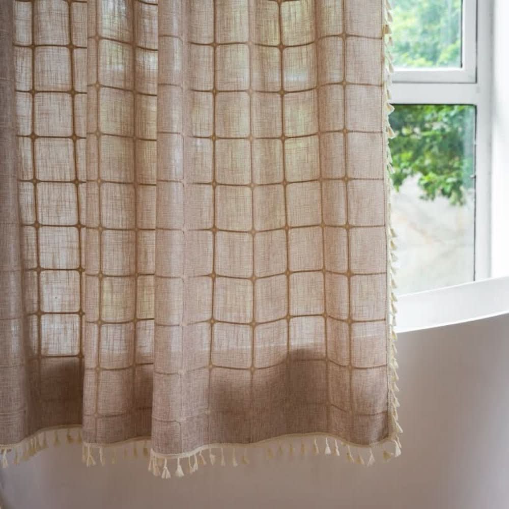 COTTONHAVEN Shower Curtain Soft Cotton Shower Curtain