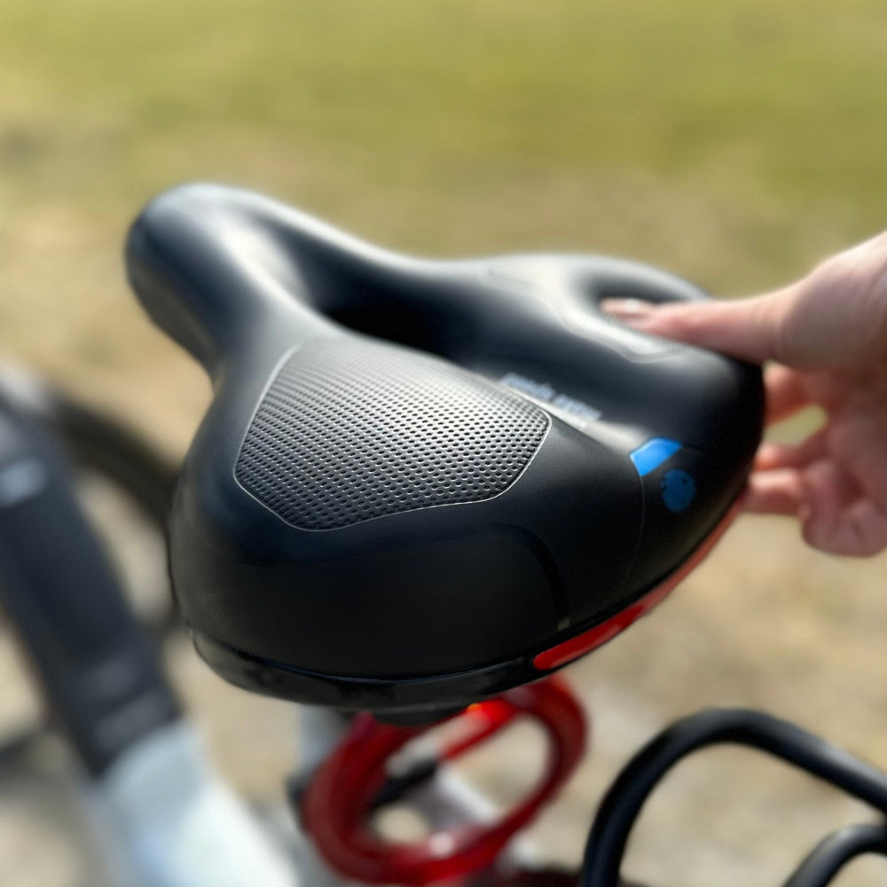 Memory Foam Bike Seat, Pressure Relieving Gel Bicycle Saddle for City, Trekking & Sport Bikes
