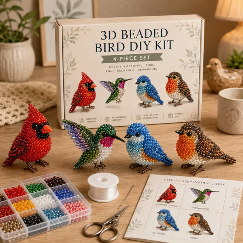 3D Bead Animal DIY Craft Kit for Kids