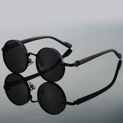 Round Retro Metal Frame Sunglasses, UV400, 28g, Unisex