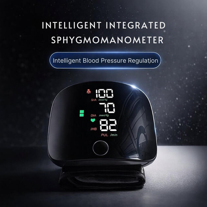 Wrist Blood Pressure Monitor with Touch Display and Voice, Rechargeable