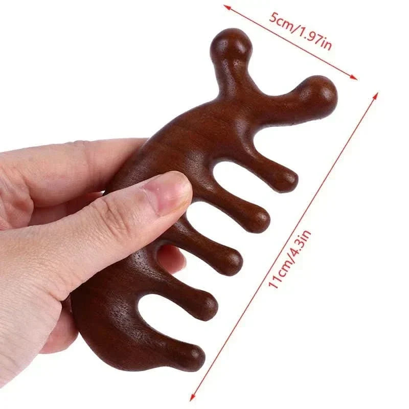 Calmcomb Luxury Sandalwood Massage Comb Antistatic lifestyle image 1
