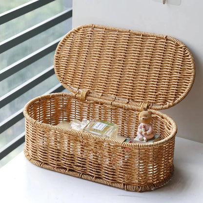 BOHOFLECHT Woven Boho Storage Basket