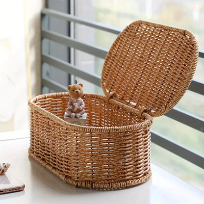 BOHOFLECHT Woven Boho Storage Basket