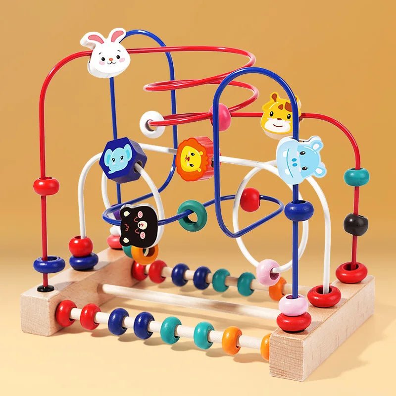 MINIWONDER Wooden Bead Maze and Abacus Educational Toy
